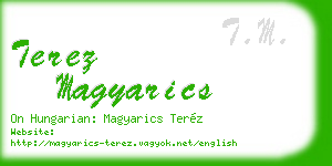 terez magyarics business card